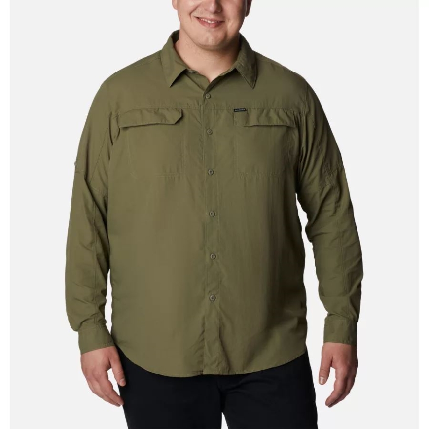 メンズ シルバーリッジ 2.0 長袖シャツ ビッグコロンビア ストーングリーン