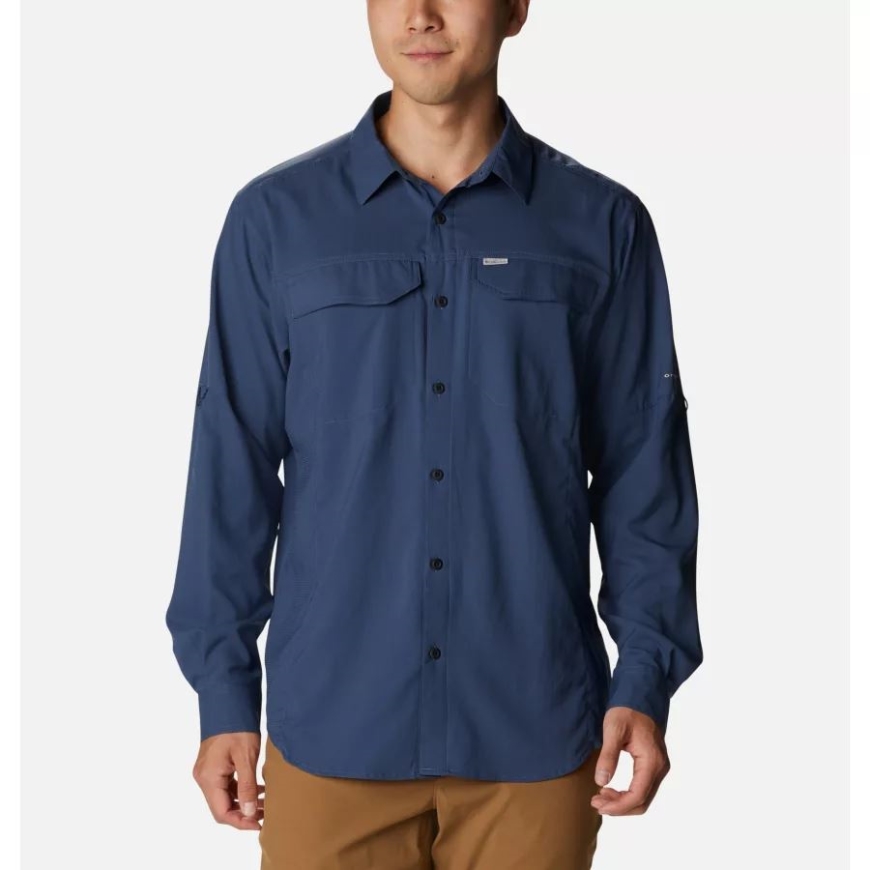 メンズ シルバー リッジ ライト ロング スリーブ シャツ ダーク マウンテン コロンビア