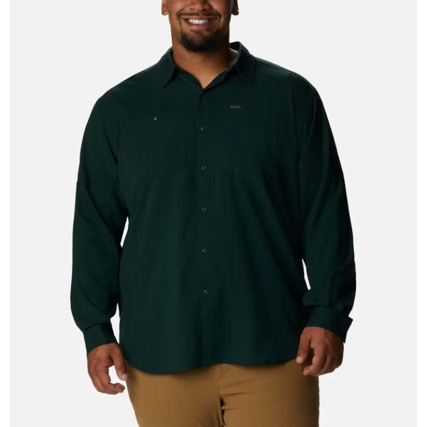 メンズ シルバーリッジ ユーティリティ ライト ロング スリーブ シャツ ビッグ スプルース コロンビア