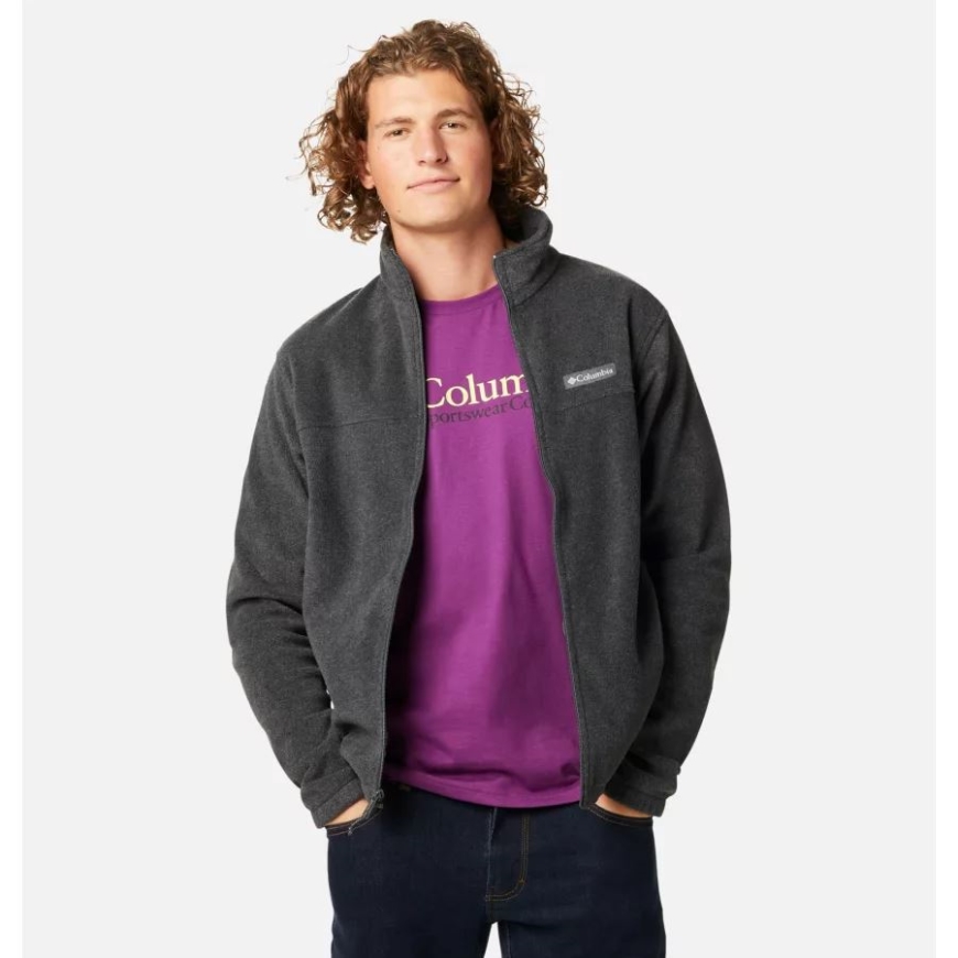 メンズ スティーンズ マウンテン 2.0 フルジップ フリース ジャケット チャコール ヘザー コロンビア