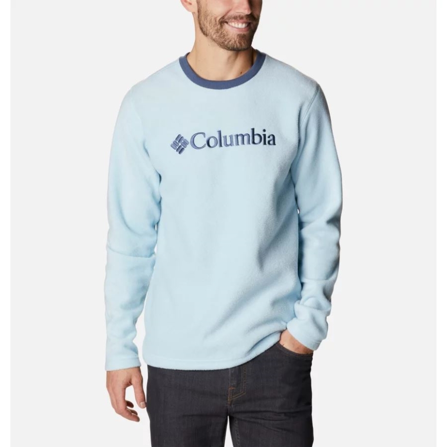 メンズ スティーンズ マウンテン クルー フリース シャツ コロンビア スカイブルー