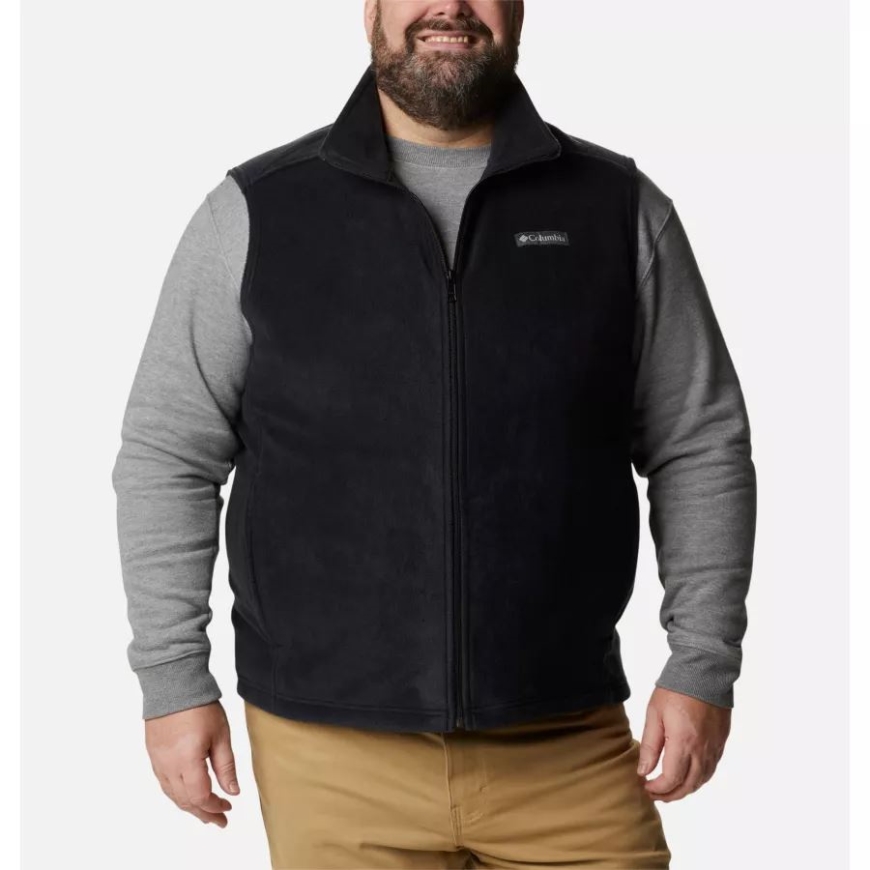 メンズ スティーンズ マウンテン フリース ベスト ビッグ ブラック コロンビア