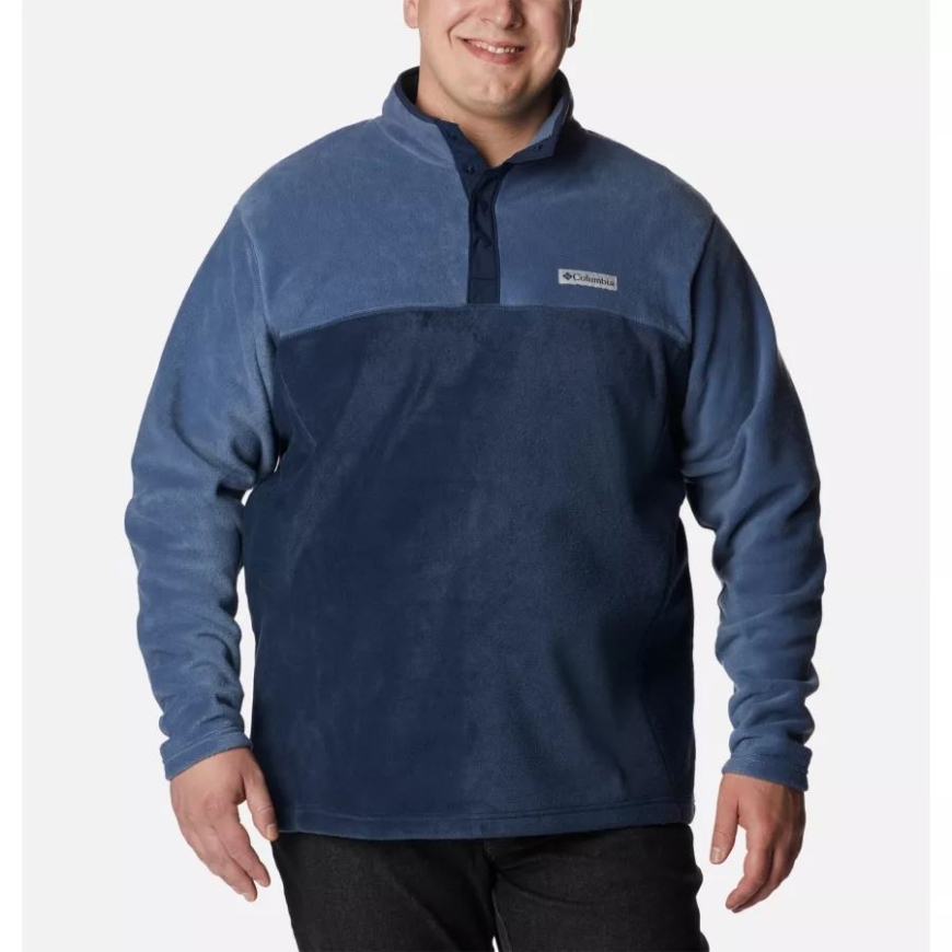 メンズ スティーンズ マウンテン ハーフ スナップ フリース プルオーバー ビッグ コロンビア カレッジ ネイビー/ダーク マウンテン