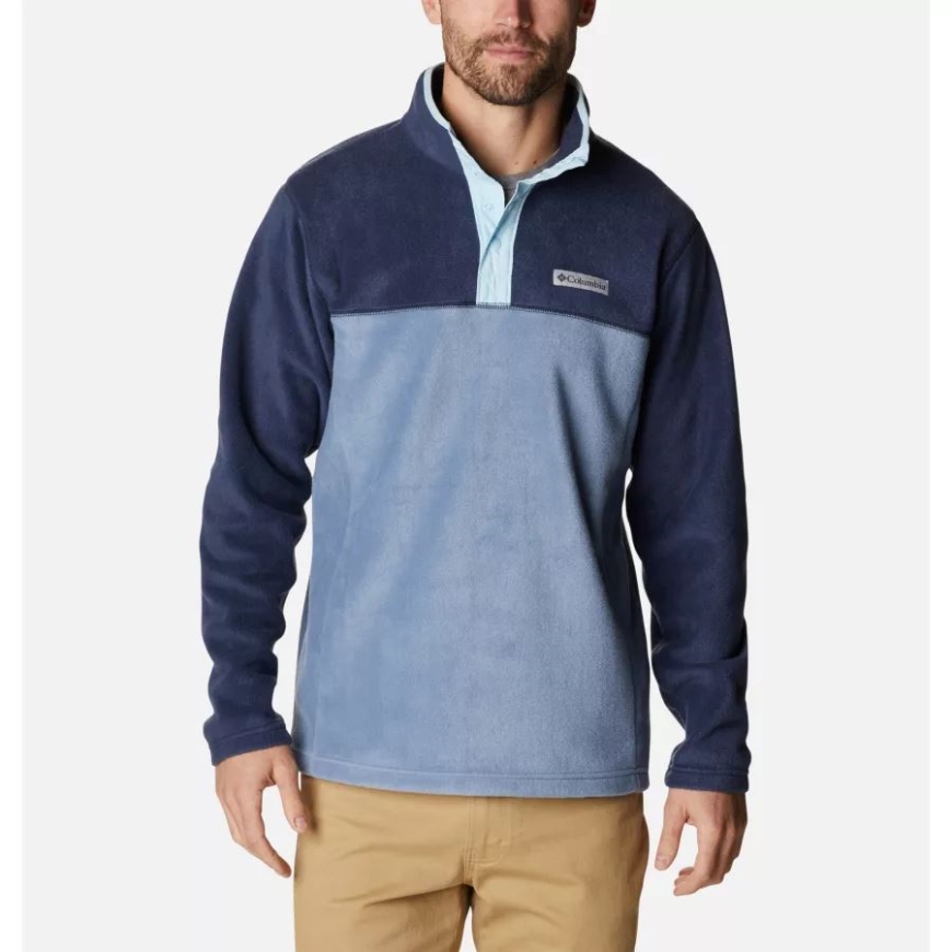 メンズ スティーンズ マウンテン ハーフ スナップ フリース プルオーバー ブルーストーン/カレッジエイト ネイビー/スカイブルー コロンビア