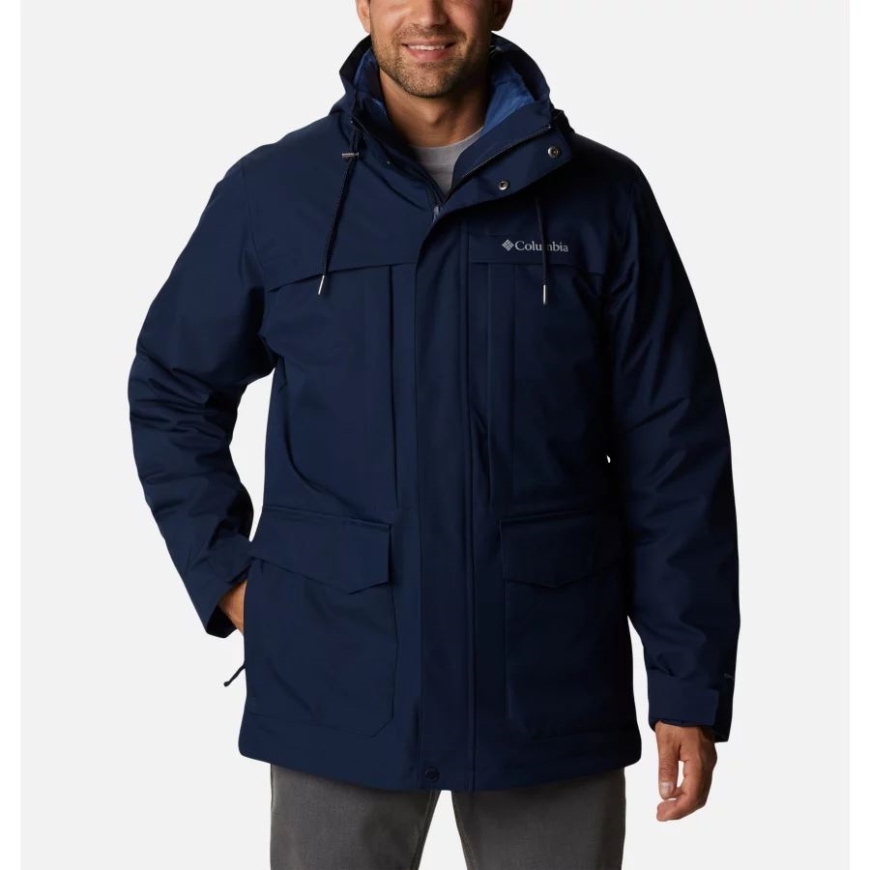 メンズ スチュアート アイランド オムニヒート インフィニティ インターチェンジ ジャケット コロンビア カレッジネイビー