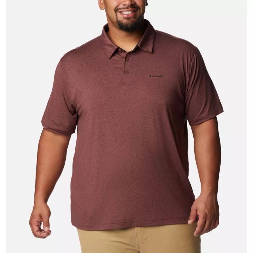メンズ テック トレイル ポロ ビッグ コロンビア ライト レーズン ヘザー