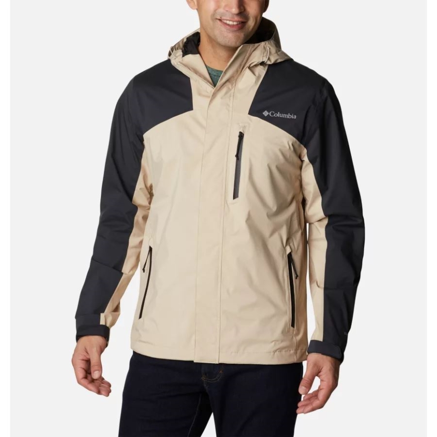 メンズ テン トレイル ウォータープルーフ シェル ジャケット エンシェント フォッシル/ブラック コロンビア