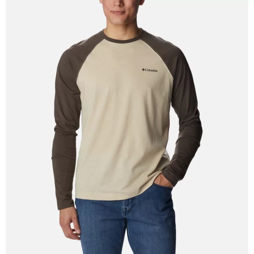 メンズ シスルタウン ヒルズ ラグラン シャツ コロンビア 古代化石ヘザー/コードバン