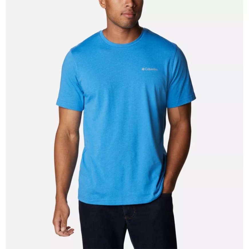 メンズ シスルタウン ヒルズ ショート スリーブ シャツ トール ブライト インディゴ ヘザー コロンビア