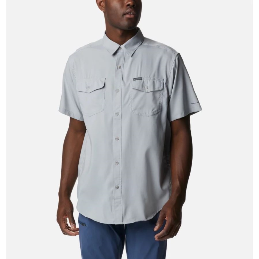 メンズ ユーバイバーⅡ ソリッド ショートスリーブ シャツ コロンビア グレー コロンビア