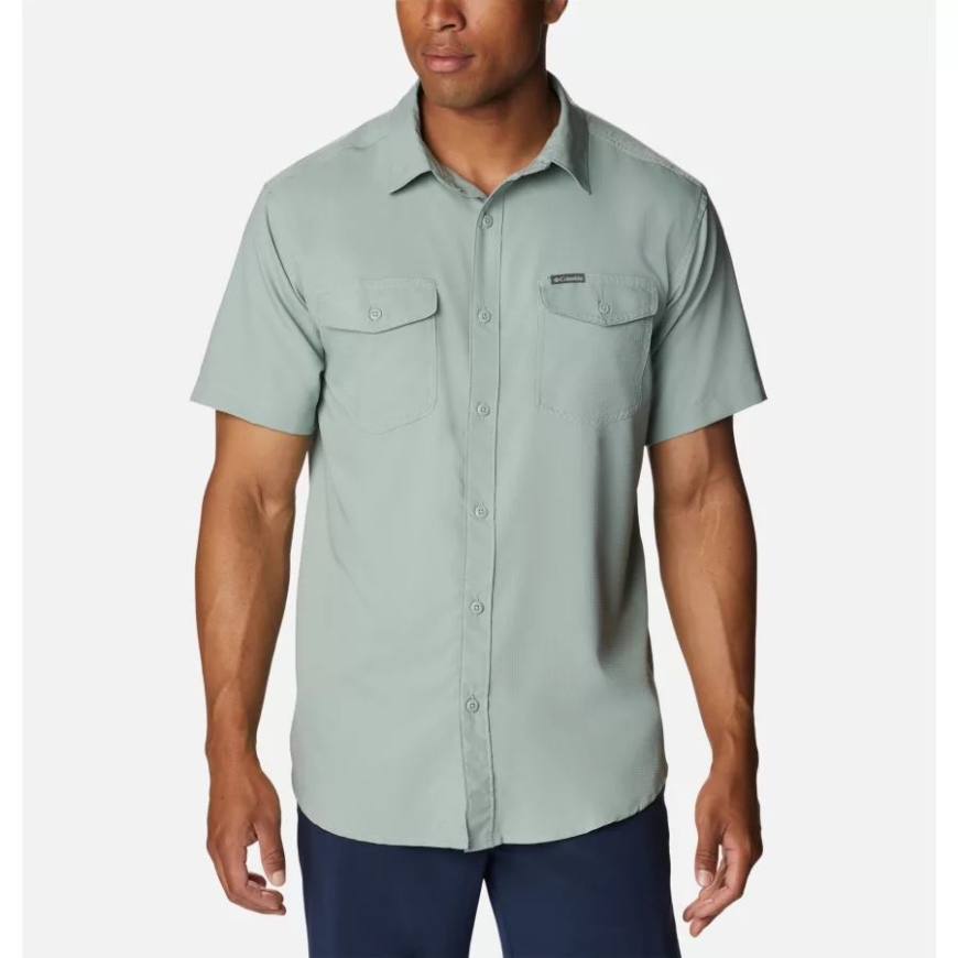 男性用の利用者 Ii ソリッド ショート スリーブ シャツ コロンビア ナイアガラ