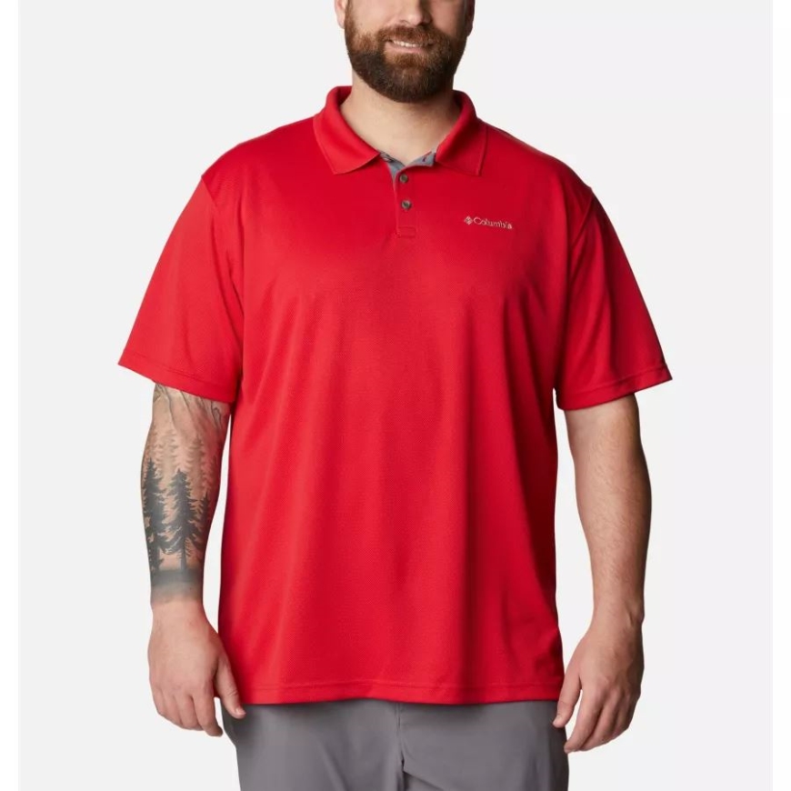 男性用利用者ポロシャツ ビッグ コロンビア マウンテン レッド