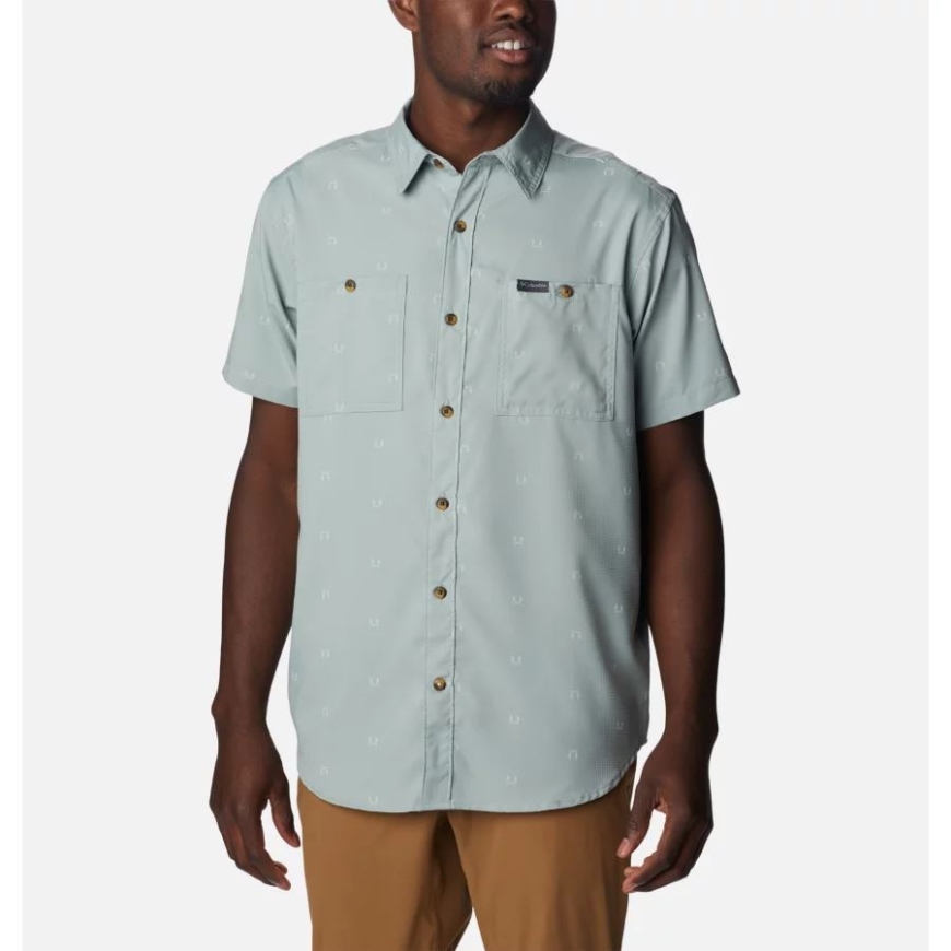 メンズ ユーバー プリント ウーブン ショート スリーブ シャツ ナイアガラ ハンモック コロンビア