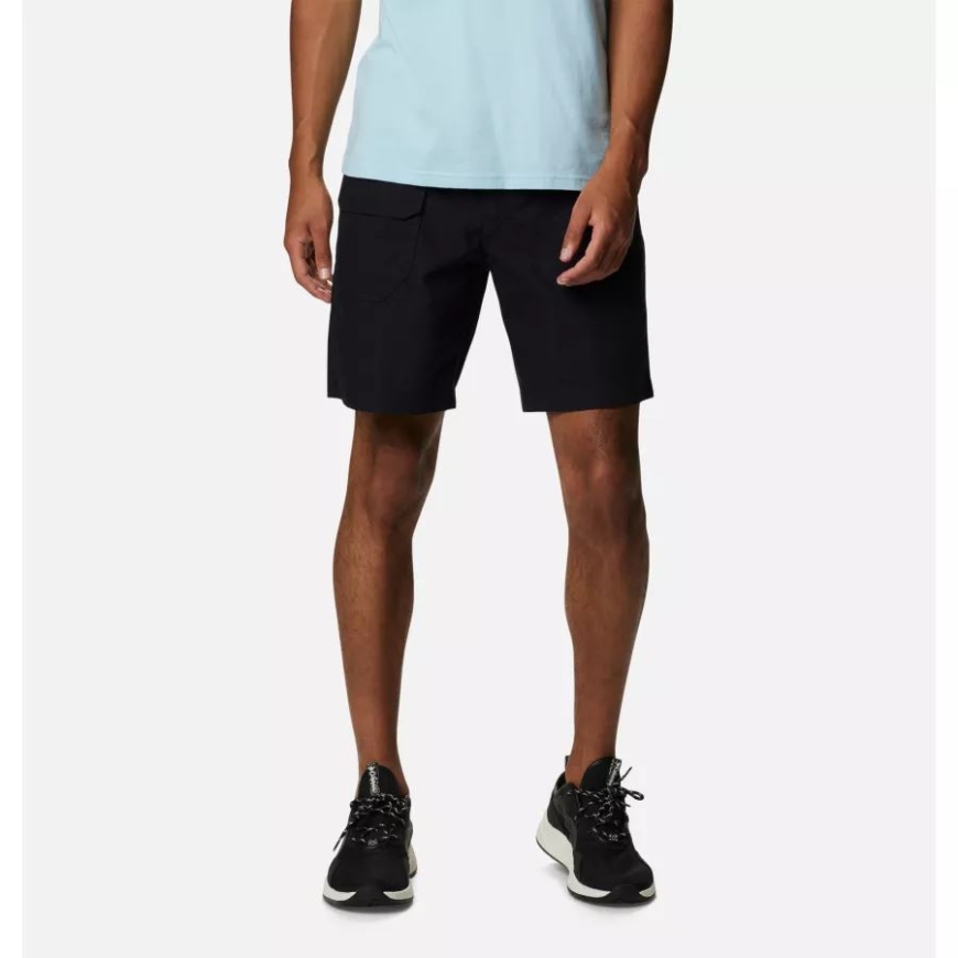 メンズウォッシュアウトカーゴショーツブラックコロンビア.