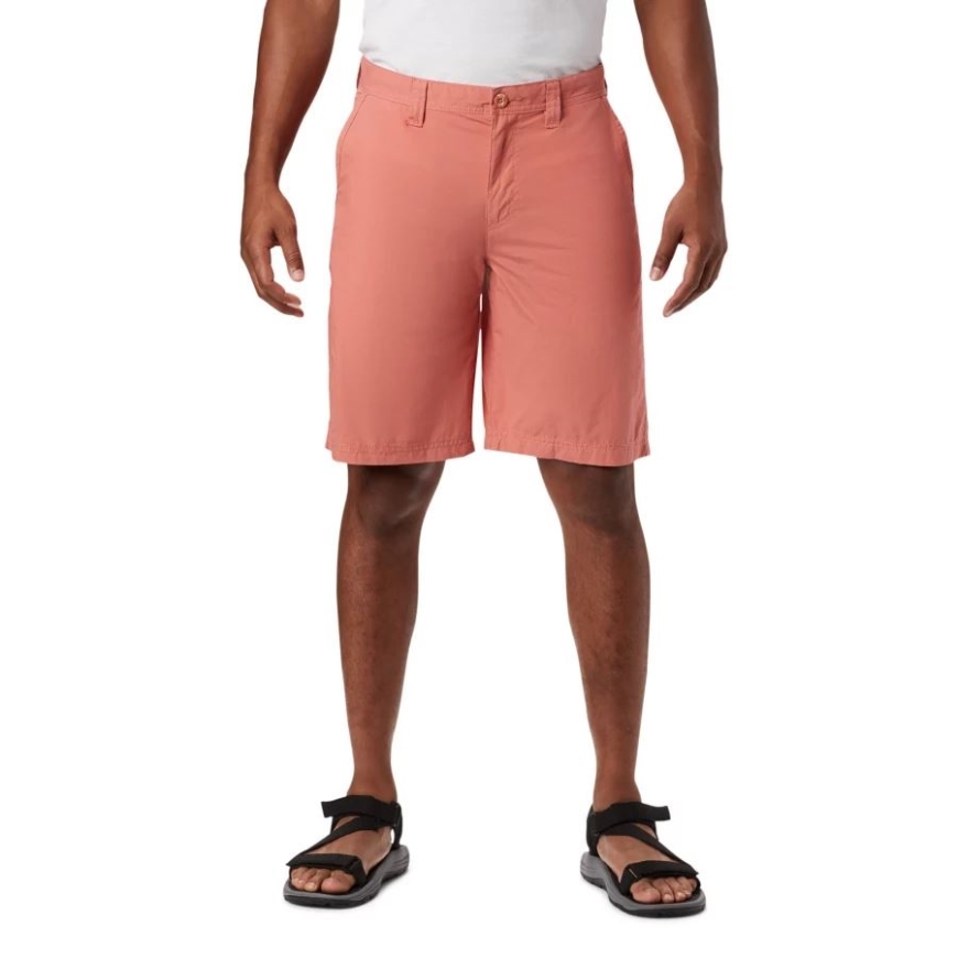 メンズ ウォッシュ アウト ショーツ コロンビア ダークコーラル