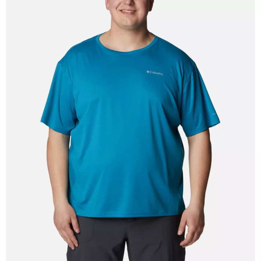 メンズ ゼロアイス Cirro-cool 半袖シャツ ビッグコロンビア ディープマリン/ディープマリンヘザー