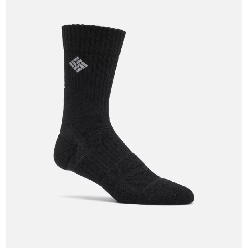 メリノ ハイク クルー ソックス ブラック/グレー コロンビア