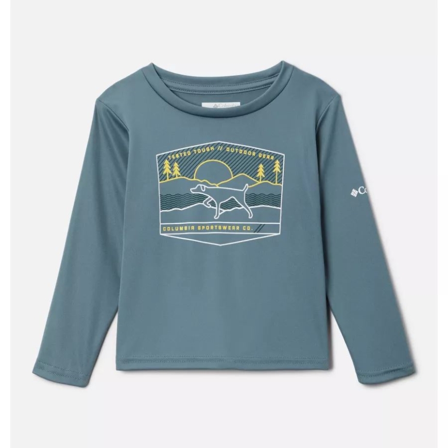 メタル/ハウンド スケープ 男の子 幼児 グリズリー ピーク 長袖 グラフィック Tシャツ コロンビア