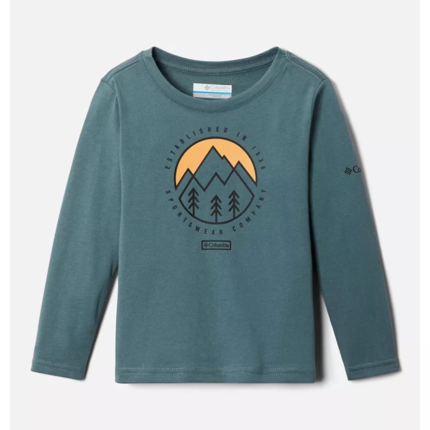 メタル/アウトドア パーク コロンビア ボーイズ トドラー ドブソン パス 長袖 グラフィック Tシャツ