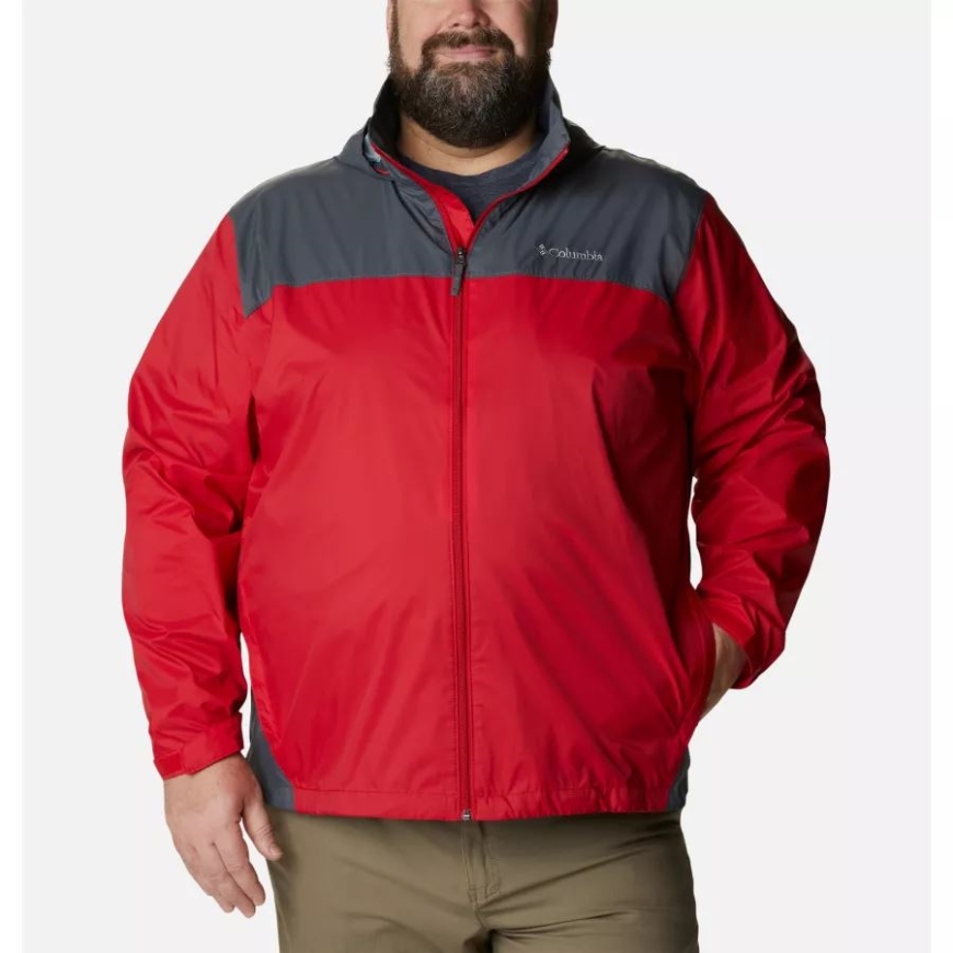 マウンテン レッド/グラファイト メンズ グレンネーカー レイク レイン ジャケット ビッグ コロンビア