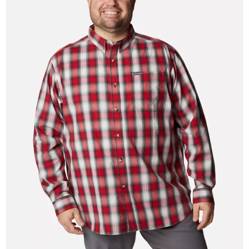 マウンテン レッド ソフト オンブル コロンビア メンズ ラピッド リバーズ II ロング スリーブ シャツ ビッグ