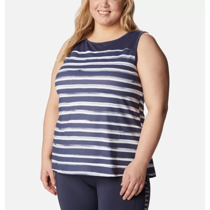 ノクターナル ブラッシュ ストライプ コロンビア ウィメンズ チル リバー タンク プラスサイズ