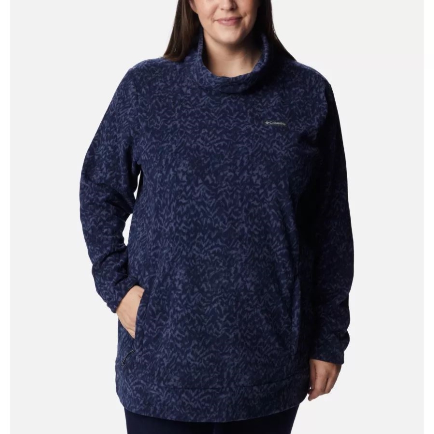 ノクターナル テレイン プリント レディース アリ ピーク フリース チュニック プラスサイズ コロンビア