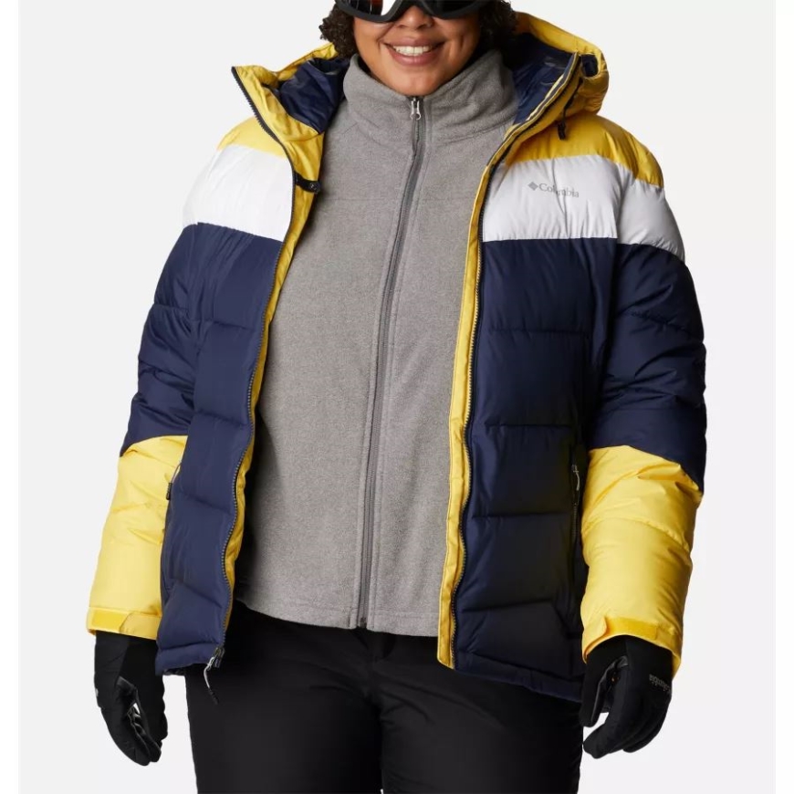 ノクターナル/ホワイト/サングロー レディース アボット ピーク インサレーテッド ジャケット プラスサイズ コロンビア