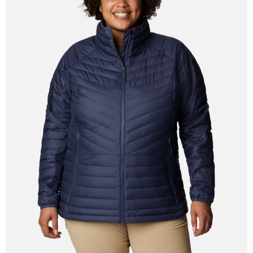 夜行性女性用パウダー ライト Ii フル ジップ断熱ジャケット プラス サイズ コロンビア