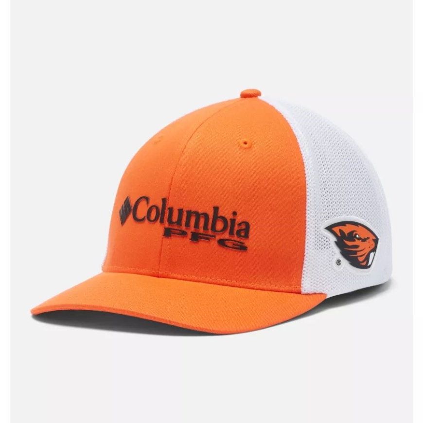 Osu - タンジー オレンジ Pfg メッシュ スナップ バック ボール キャップ オレゴン州 コロン​​ビア