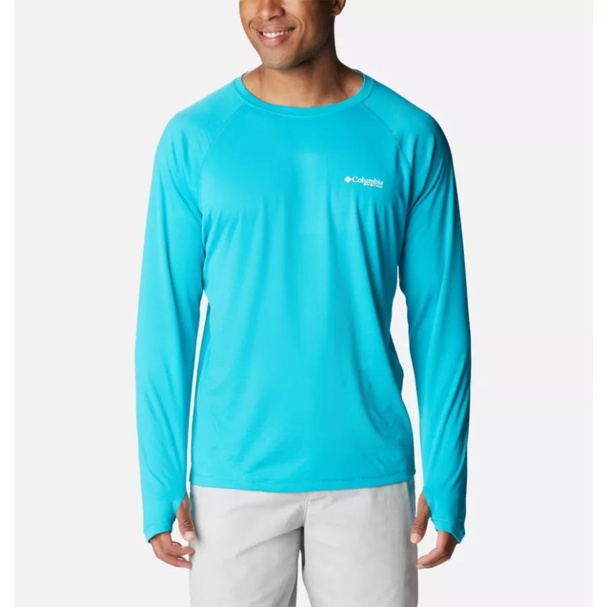オーシャン ティール メンズ Pfg ゼロ ルールズ アイス ロング スリーブ シャツ コロンビア