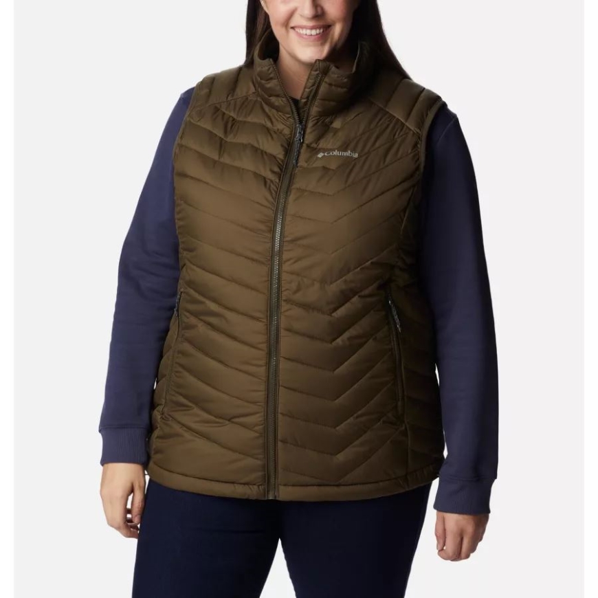 オリーブ グリーン レディース パウダー ライト ベスト プラス サイズ コロンビア ブランド