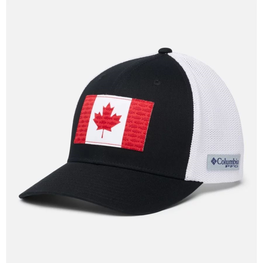Pfg フィッシュフラッグ メッシュ ボールキャップ ハイクラウン ブラック/フィッシュフラッグ コロンビア
