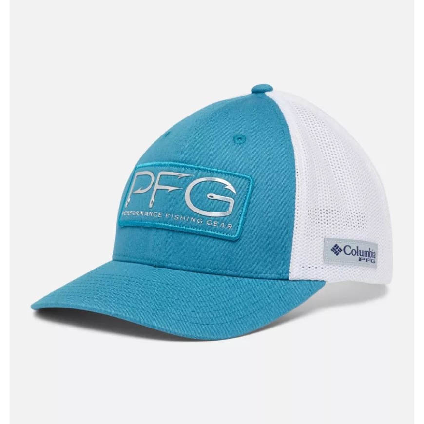 PFG フック メッシュ ボール キャップ ミッド クラウン コロンビア ディープ マリン/シルバー