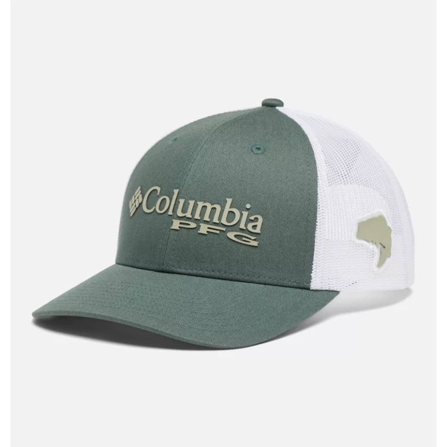 Pfg ロゴ メッシュ スナップバック ロークラウン コロンビア メタル/サファリ