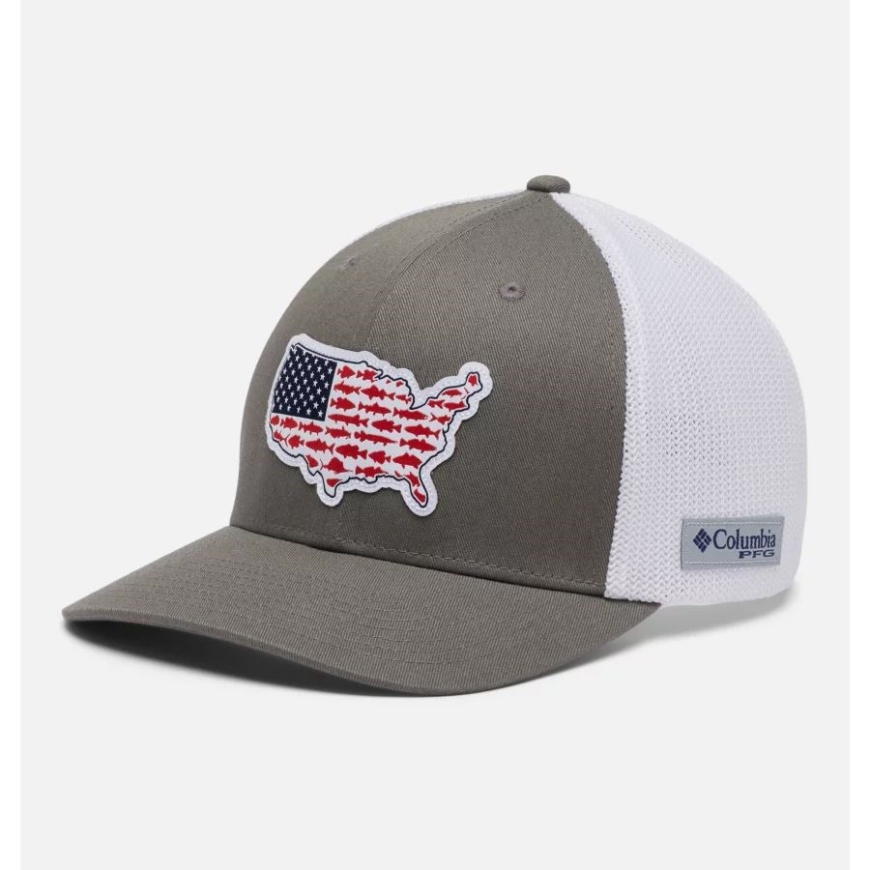 Pfg メッシュ ステートサイド ボール キャップ チタン/USA パッチ コロンビア