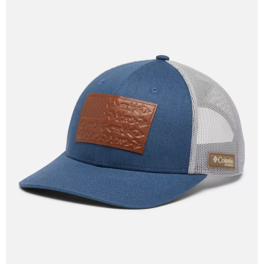 Phg レザー ゲーム フラッグ スナップ バック キャップ - ミッド クラウン ジンク/クール グレー コロンビア