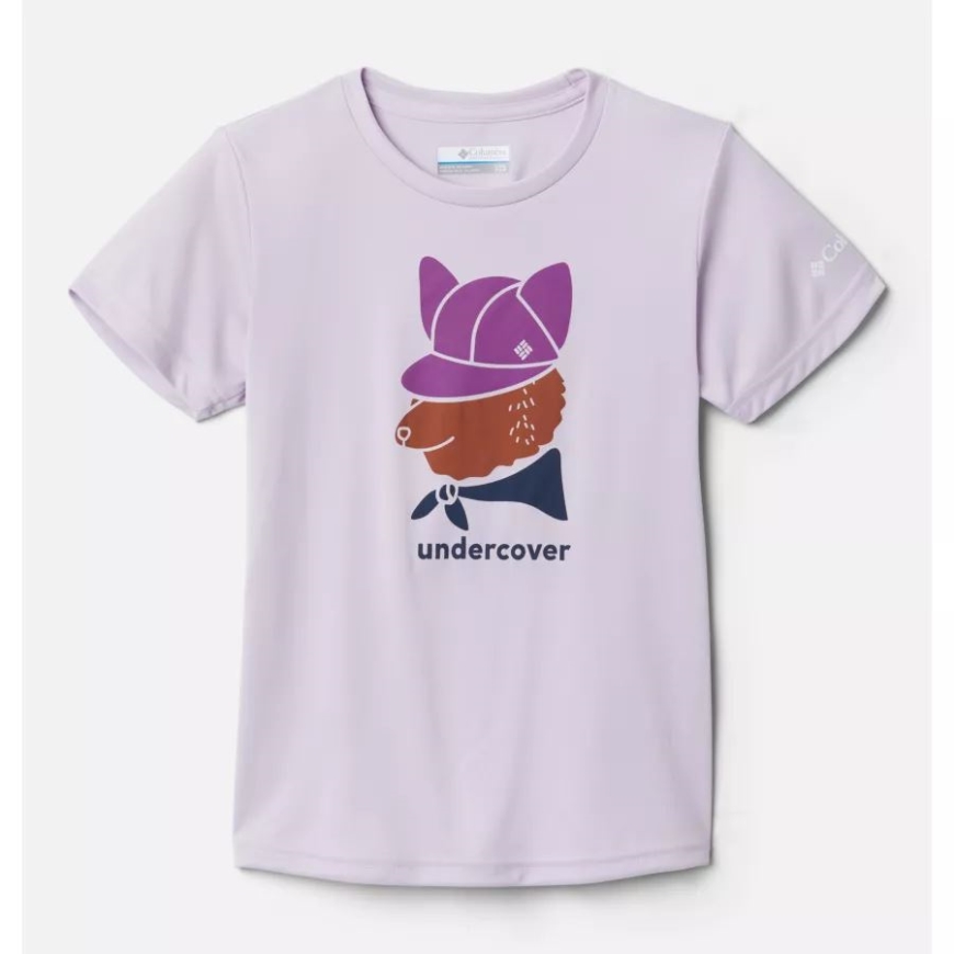 淡いライラック フォクシー アンダーカバー コロンビア ガールズ プチ ポンド テクニカル グラフィック Tシャツ