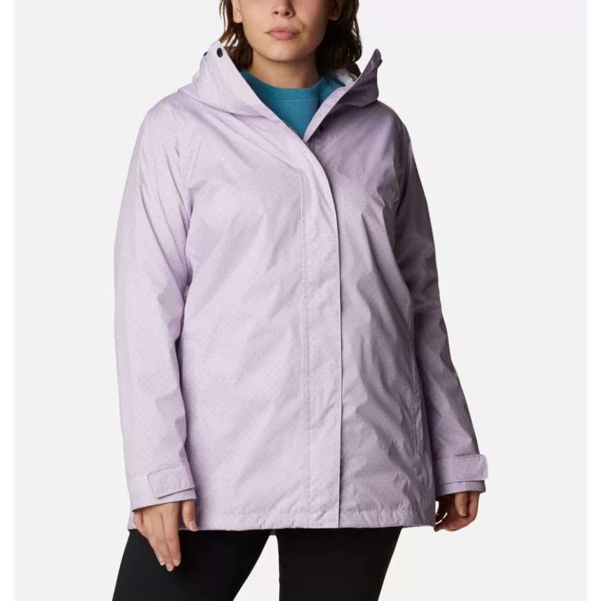 淡いライラック スペイシー ドット プリント レディース スプラッシュ リトル II ジャケット プラスサイズ コロンビア