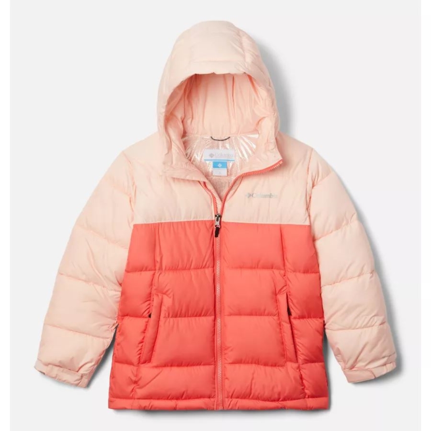 ピーチ ブロッサム/ブラッシュ ピンク ユース パイク レイク インサレーテッド パファー ジャケット コロンビア