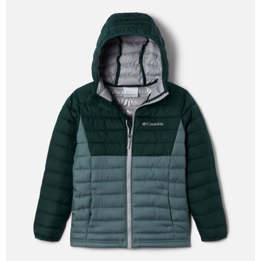 パウダー ライト ボーイズ フード付き断熱ジャケット メタル/スプルース コロンビア