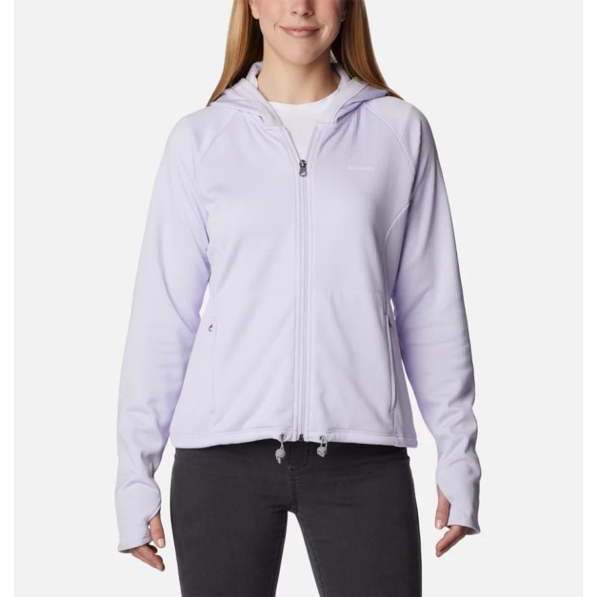 パープル ティント ヘザー コロンビア ウィメンズ バウンドレス トレック グリッド フリース