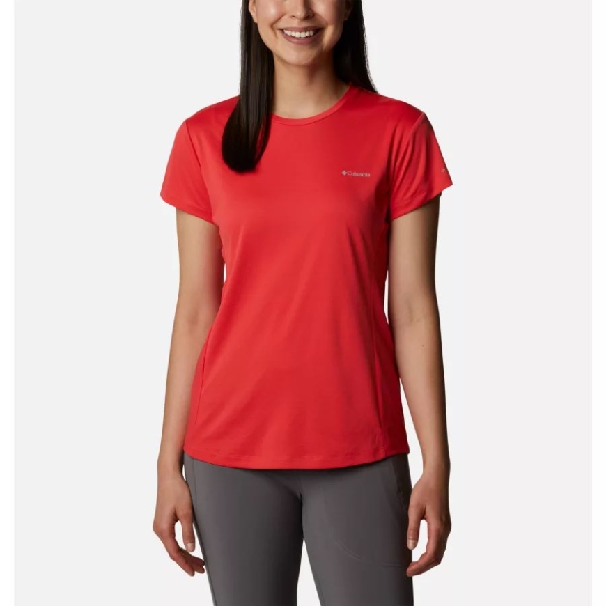 赤いハイビスカス レディース ゼロ アイス Cirro-cool 半袖シャツ コロンビア