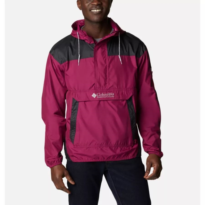 レッド オニオン/ブラック コロンビア メンズ チャレンジャー ウインドブレーカー