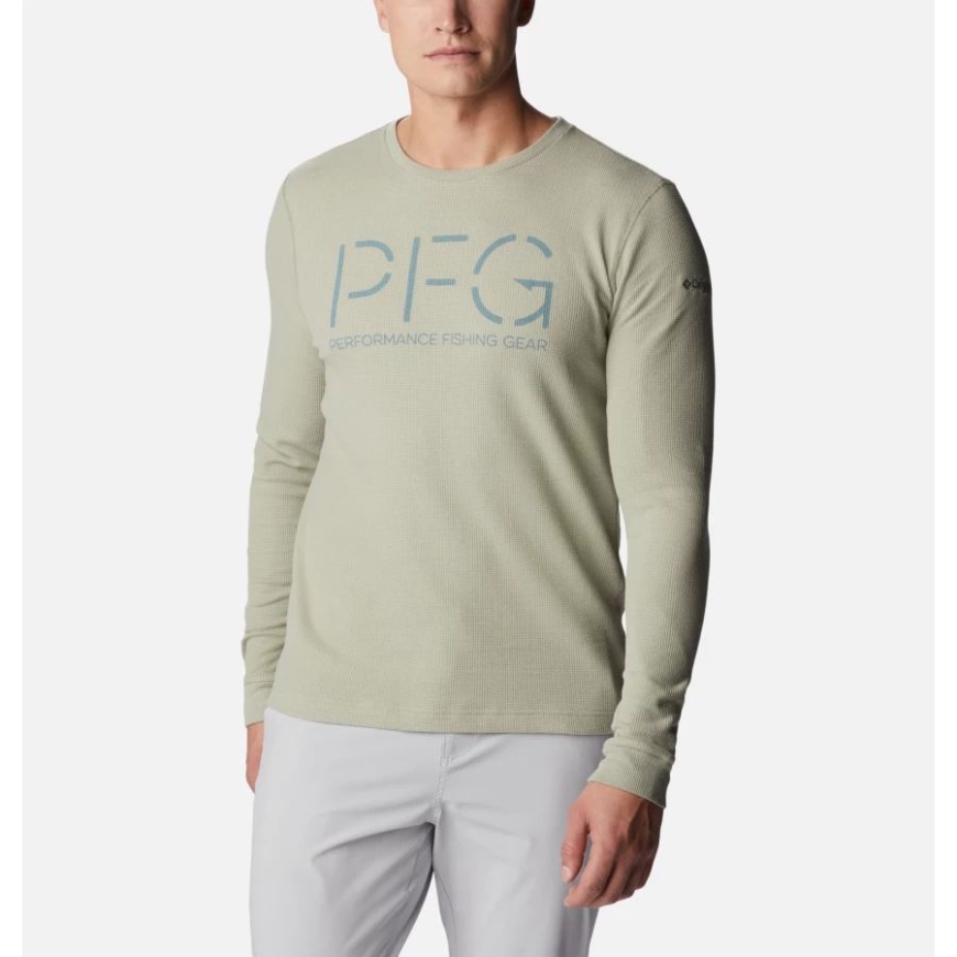 サファリ/メタル メンズ Pfg ユーティリティ フック ワッフル ロング スリーブ シャツ コロンビア