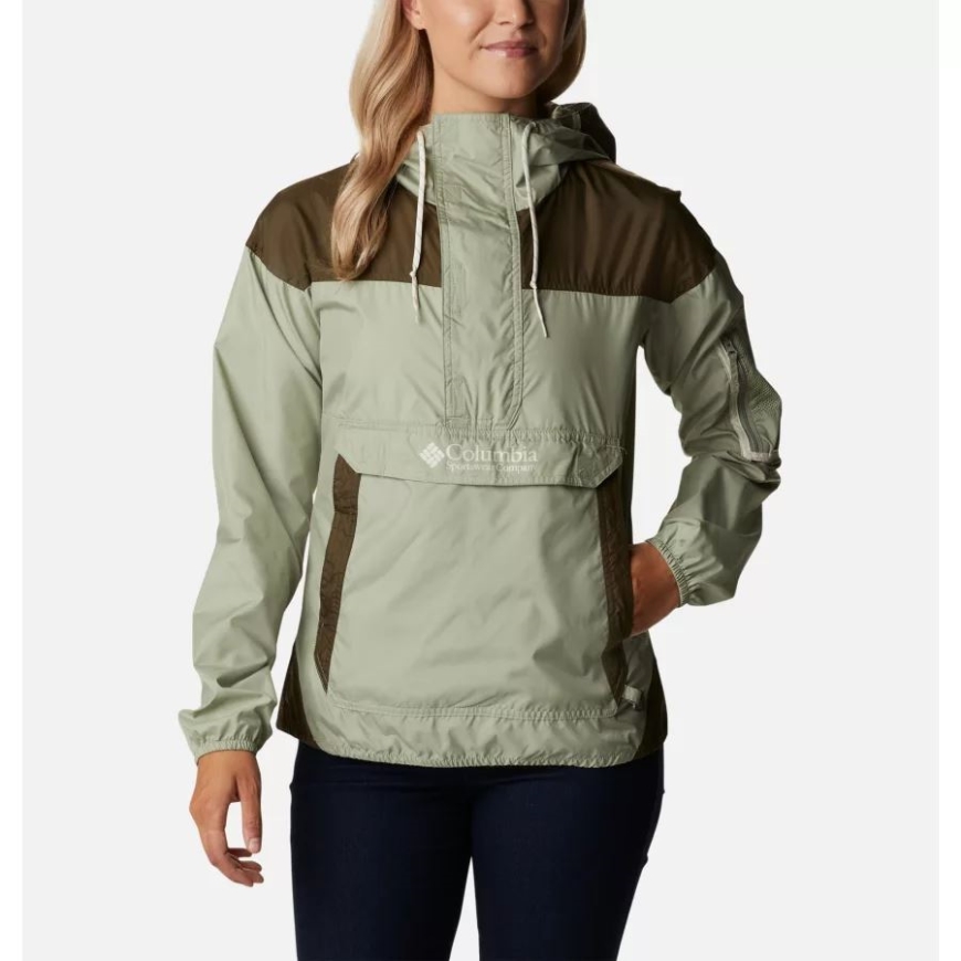 サファリ/オリーブ グリーン コロンビア ウィメンズ チャレンジャー ウインドブレーカー