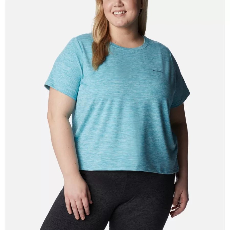 シー ウェーブ ヘザー レディース ウィークエンド アドベンチャー ショートスリーブ Tシャツ プラスサイズ コロンビア