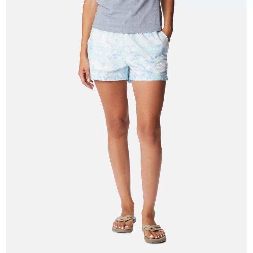 スプリング ブルー/ディスタント ピークス コロンビア レディース サンディ リバー II プリント ショーツ