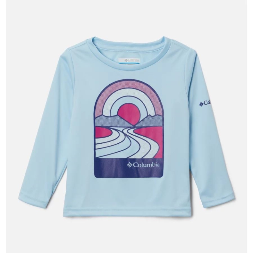 スプリング ブルー/サントレック トレイルズ II ガールズ トドラー ミラー ロック 長袖 グラフィック シャツ コロンビア