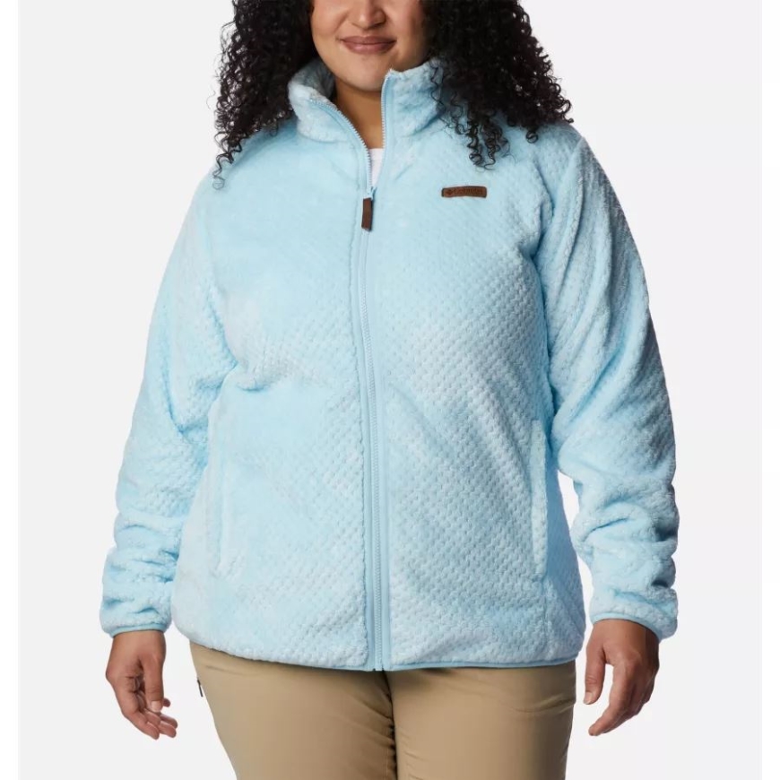 スプリング ブルー レディース ファイヤー サイド II ぬいぐるみ フルジップ フリース プラスサイズ コロンビア